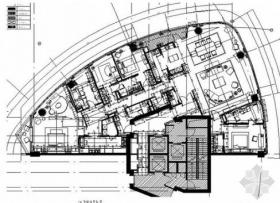 [上海]滨江核心区豪华五居室样板房室内装修施工图（含方...