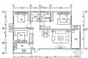 [深圳]精装现代简约3室2厅室内设计CAD施工图