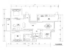 140平简欧风格平层公寓装修施工图+效果图