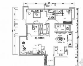 某133平米简约欧式三居室装修图（含效果）