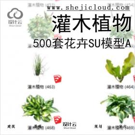 【3233】500套花卉灌木植物su模型B(451-500)