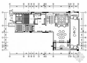 [重庆]复古复式样板间装修施工图（含实景）