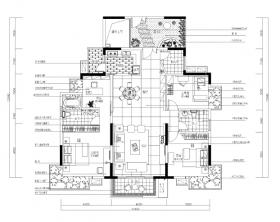 东方御花园-四居室样板房室内装修施工图