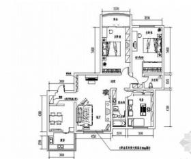 优雅现代中式混搭风格两居室装修图（含效果图）