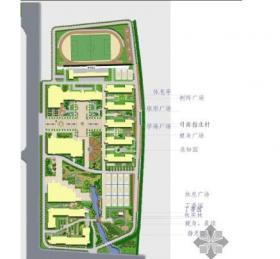 内蒙古乌海市某中学校园规划平面图