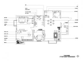 欧式风格两居室私人住宅装修施工图+效​果