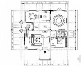 [深圳]中式风格三层别墅样板间室内装修施工图（含效果）