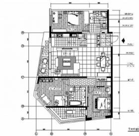 [北京]朝阳区温馨现代三居室样板间装修施工图（含效果）