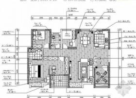 [湖北]高层建筑小区现代四居室装修施工图