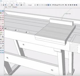 Making a Bench Hook in SketchUp