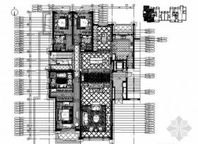 [上海]精品高档简欧风格三居室样板间室内装修施工图（含...