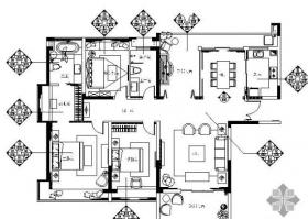 [深圳]133㎡简欧样板房四居室施工图（含效果）