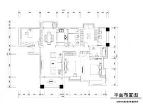 常熟​160平美式风格公寓房装修施工图