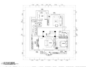 现代风格两居室私人住宅装修施工图+效果图