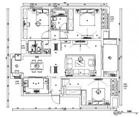 白色素雅山湖一号住宅设计施工图（附效果图）