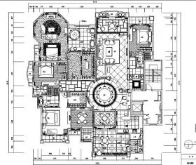 北京星河湾F户型样板间室内设计施工图纸