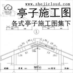 【6623】各式亭子施工图集下(50套)