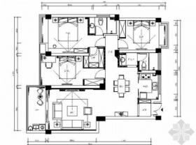 [浙江]北欧风格花园式三居室室内装修施工图