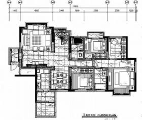 [湖南]高档现代四居室样板房室内装修施工图