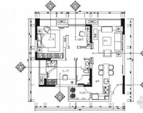 经典北欧风格两居室室内装修施工图