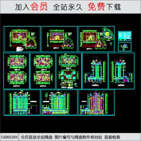 CAD05284高层住宅建筑施工图CAD