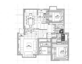 [福建]厦门郑女士样板间CAD施工图+效果图