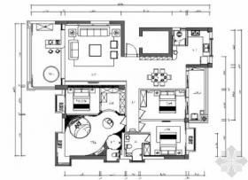 名师设计简约现代四居室样板间CAD装修施工图（含效果）