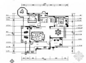 [重庆]花园洋房典雅中式风格复式装修施工图（含效果）