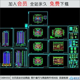 CAD04255 某高层单身公寓施工图CAD