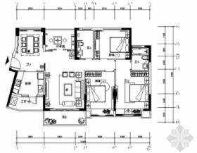 [广东]高端小区经典中式风格三居室室内装修施工图