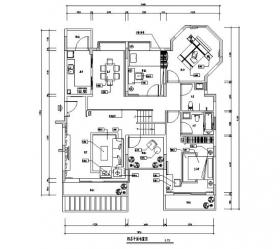 黑白色调住宅设计施工图（附效果图）