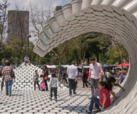 风靡墨西哥mextropolis建筑节的水桶浪花