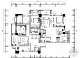 [甘肃]明亮146平现代简约三居室室内装修施工图（含效果...