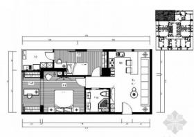 [福州]东南亚风格两居室样板房室内设计施工图（含效果图...