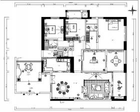 一套完整的欧式风格三居室设计施工图