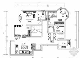 [湖南]豪华双层别墅室内设计CAD施工图（含效果）