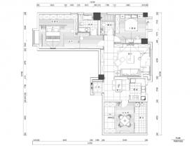 现代风格两居室住宅装修施工图+效果图