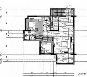 [广东]小户型两居室样板房室内装修施工图