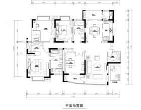 160平米欧式田园平层公寓装修施工图+效果图