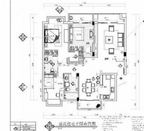 宽敞三居室室内装修施工图